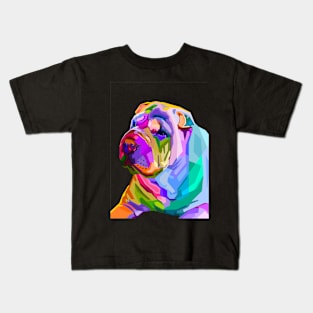 Pet Shar Pei Dog Art Kids T-Shirt